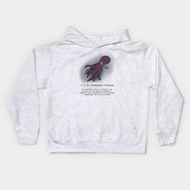 Freshwater Octopus Kids Hoodie by possumtees